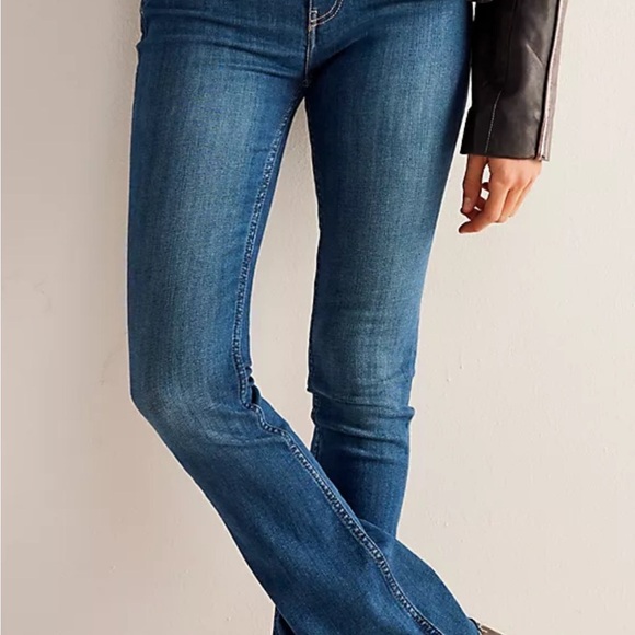 Free People Women's Boot Cut Jeans in Blue - Picture 7 of 7